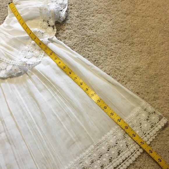 Embroidered Lace White 100% Cotton Getaway Tunic Boho Top - Picture 11 of 12